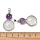 Подвески из натурального кварцевого кристалла и натурального аметиста G-G147-06P-02-3