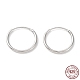 Rhodium Plated 925 Sterling Silver Huggie Hoop Earrings EJEW-K258-02B-P-1