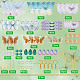 Sunnyclue 1 scatola fai da te 10 paia charms ali di farfalla filigrana farfalle charms creazione di orecchini starter kit tessuto ali di insetti fascino perle di vetro sfaccettate per la creazione di gioielli kit donne adulte artigianali DIY-SC0020-33-2