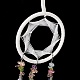 Iron Woven Web/Net with Feather Pendant Decorations AJEW-B017-01-4