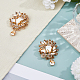 2 шт. броши из цинкового сплава со стразами в виде цветка и капли для одежды рюкзака JEWB-FH0002-24-5