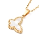 Collier pendentif papillon coquillage synthétique NJEW-A004-31G-3