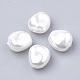環境に優しいプラスチック模造真珠ビーズ  高い光沢  グレードA  ホワイト  11.5x10x7mm  穴：1.4mm X-MACR-T013-05-1