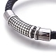 Leather Braided Cord Bracelets BJEW-E350-03A-2