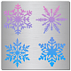 クリスマスステンレス鋼切削ダイスステンシル  DIYスクラップブッキング/フォトアルバム用  装飾的なエンボス印刷紙のカード  つや消しステンレススチールカラー  雪の結晶模様  160x160x0.5mm DIY-WH0238-133-1
