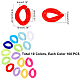 Pandahall elite 1000 шт. 10 цвета непрозрачные акриловые соединительные кольца OACR-PH0001-91-5