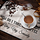 Sottobicchieri in cotone e lino tema caffè AJEW-WH0201-018-6