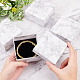 BENECREAT 12 Pack Marble White Square Cardboard Jewellery Pendant Boxes 8.7x8.9x5.2cm Bracelet Bangle Jewelry Gift Boxes with Sponge Insert for Chrismas CBOX-BC0001-34D-3