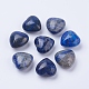 Piedra de palma de corazón de lapislázuli natural X-DJEW-P009-01A-1