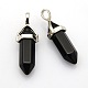 Natural Bullet Gemstone Double Terminated Pointed Pendants G-N0122-01-2
