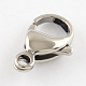 Polished 316 Surgical Stainless Steel Lobster Claw Clasps STAS-R072-07-2