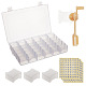 Gorgecraft 100PCS Plastic Embroidery Thread Card Bobbins and 1PC String Winder TOOL-GF0001-05-1