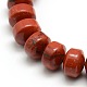 Flat Round Natural Red Jasper Beads Strands G-P062-05-3