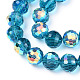 Transparentes perles de verre de galvanoplastie brins EGLA-N012-001-B10-3