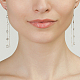 925 женская ушная нить из стерлингового серебра с родиевым покрытием HR0515-4