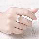 Románticos anillos de dedo de latón huecos de san valentín RJEW-BB00407-02-5