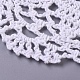 (クリアランスセール)かぎ針編みコースターテーブルマット  テーブルトッパーの家の装飾のため  花柄  ホワイト  160x2mm DIY-WH0157-17-2