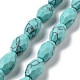 Kunsttürkisfarbenen Perlen Stränge G-P520-C15-01-1
