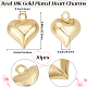 Beebeecraft 1 Box 10Pcs Puffed Heart Charm 18K Gold Plated Smooth Tiny Love Drops Charms for Jewelry Making Necklace Bracelet DIY Crafts KK-BBC0011-20-2
