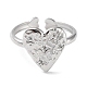 Corazón con estrella 304 fornituras de anillo de brazalete de acero inoxidable STAS-P334-03P-2