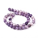 Натуральный лепидолит / пурпурный слюдяный камень бисер пряди G-K415-10mm-7