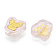 Galvanoplastie perles de chalumeau faites à la main transparentes LAMP-Q032-04E-2