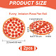 OLYCRAFT 2Pcs Pizza Pencil Case Holder Roll 8.8 Inch Canvas Pencil Pouch Pizza Canvas Pen Roll Up Case Round Pencil Holder Pancake Stationery Pencil Wrap for Class Office Supplies AJEW-WH0505-98A-2