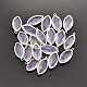 Colgantes de cristal de latón chapado en color plata GLAA-J071-04S-1