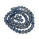 Faceted Rainbow Color Plated Frosted Glass Round Beads Strands X-EGLA-F080-B03-2
