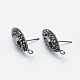 Faceted Glass Stud Earring Findings RB-L031-25B-1