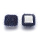 Faux Mink Fur Covered Cabochons WOVE-F021-04S-01-2