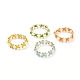 Glass Seed Beads Rings for Teen Girl Women RJEW-TA00010-1