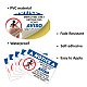 5pcs autocollants de panneau d'avertissement en pvc étanche DIY-WH0237-028-3