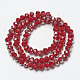 Electroplate Opaque Solid Color Glass Beads Strands EGLA-A034-P2mm-K02-2