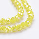 Electroplate Glass Beads Strands X-EGLA-R048-3mm-55-3