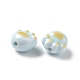 Perles de porcelaine imprimées manuelles PORC-F006-01C-3
