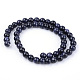Chapelets de perles en pierre d'or bleue synthétique X-G-Q462-10mm-28-2