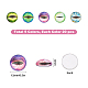 SUNNYCLUE 5 Colors Half Round/Dome Dragon Eye Printed Glass Cabochons GGLA-SC0001-06-2