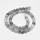 Frosted Natural Cloudy Quartz Round Beads Strands G-F255-02-8mm-2