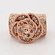 CZ Jewelry Findings Brass Micro Pave Cubic Zirconia Hollow Curved Tube Beads ZIRC-M014-04-NR-2