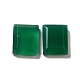 Gefärbte und erhitzte natürliche grüne Onyx-Achat-Cabochons G-G975-04B-02-2