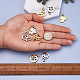 Fashewelry304ステンレススチールペンダント  手動研磨  混合図形  ゴールデン·ステンレス鋼色  8個/箱 STAS-FW0001-09-5