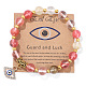 Bracelet perlé en pierre naturelle avec pendentif vintage mauvais œil - bijoux polyvalents faits à la main ST0039605-1