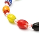 Linda pulsera elástica de cuentas de color caramelo para mujeres adolescentes BJEW-JB06935-8
