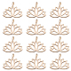 SUNNYCLUE 1 Box 20Pcs 18K Gold Plated Yoga Charm Lotus Charms Bulk Flower Charm Yoga Charms Lotus Flower Charms Hollow Floral Charms for Jewelry Making Charms DIY Earrings Bracelet Necklace Supplies KK-SC0003-65-1