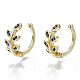 Brass Micro Pave Cubic Zirconia Cuff Earrings EJEW-S201-235B-G-NR-1