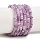 Натуральный лепидолит / пурпурный слюдяный камень бисер пряди&nbsp;G-G345-C18-2x4mm-2