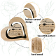Recortes de corazón de madera sin terminar de diy WOOD-WH0035-003-3