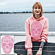 NBEADS Bling Rhinestone Pink Skull Sticker DIY-WH0303-267-4