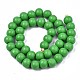 Painted Natural Wood Beads Strands WOOD-S053-54E-2